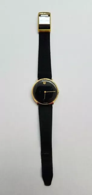 Movado Museum 14 Karat Yellow Gold Date Dot , Mechanical Swiss Watch