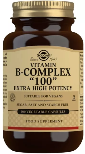 Solgar Formula Vitamin B-Complex "100" 100 Vegetable Capsules