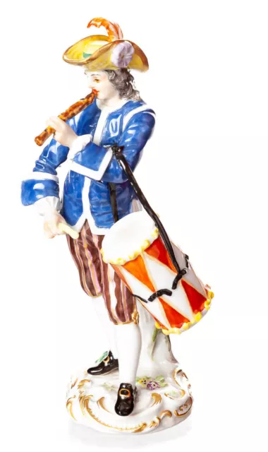 Figur Trommler mit Flöte Meissen von J.J. Kändler Pariser Ausrufer 1. Wahl 60224 3