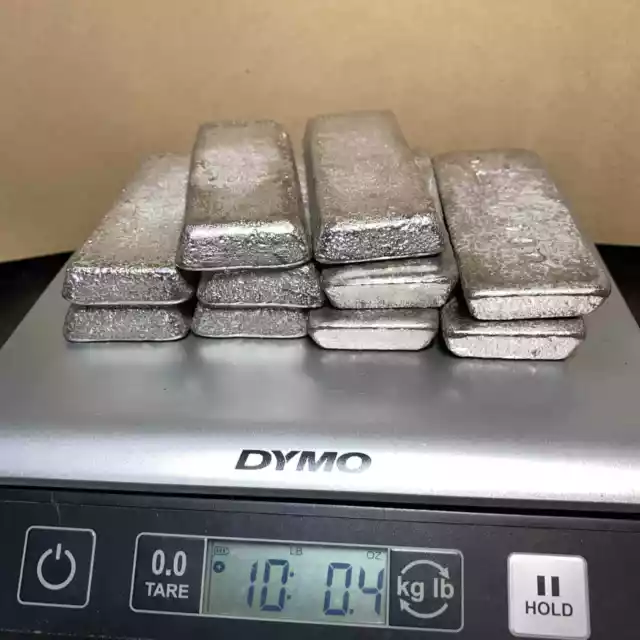 RotoMetals Bismuth Based Alloy Low-Melting Point 158 F Ingot Wood's Metal 10 lbs