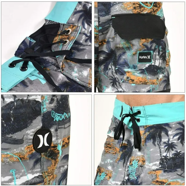 Hurley Men's Phantom Block Party Outrigger 16" Boardshorts - Black NWT 3