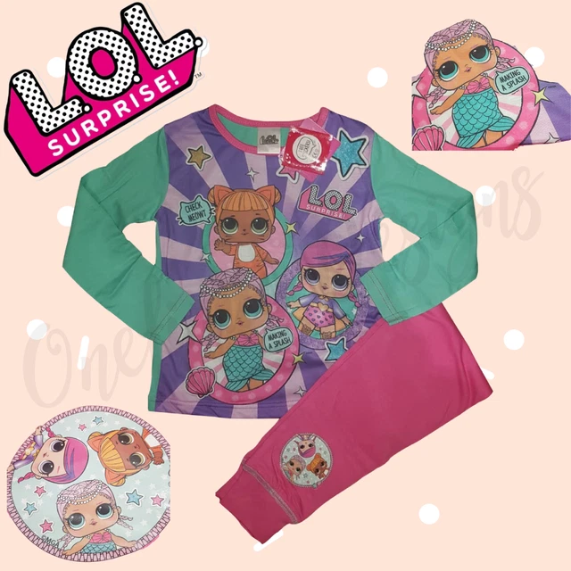 Girls L.O.L Surprise Dolls Pyjamas Set Nightdress LOL PJ's Age 4 to 10 Years