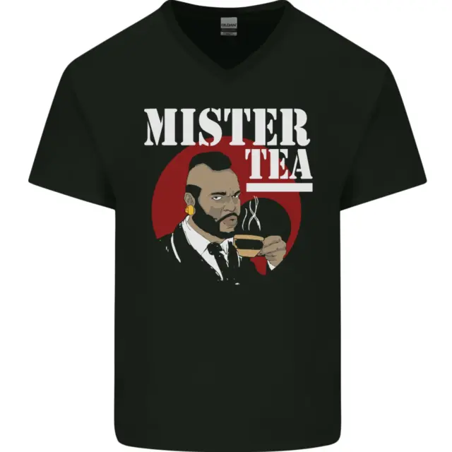 Mister Tea Funny A-Team Parody Mens V-Neck Cotton T-Shirt