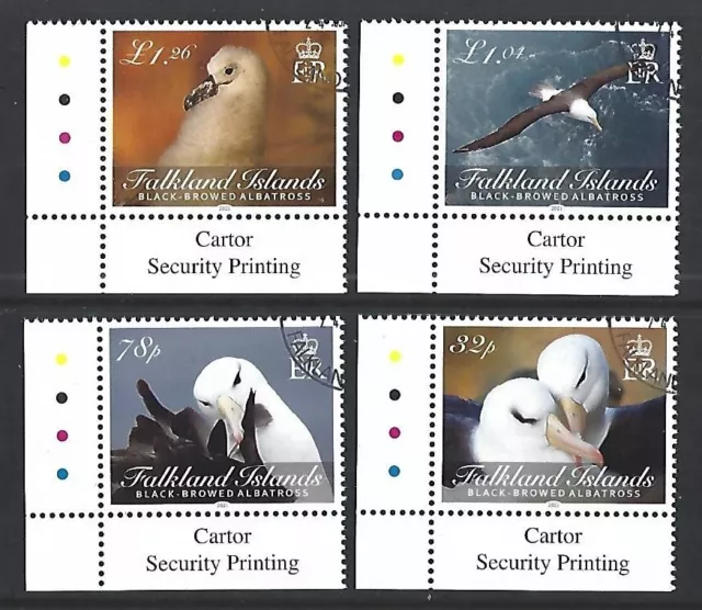 Falkland Islands 2021 Schwarz Browed Albatross Set 4 Fein Gebraucht