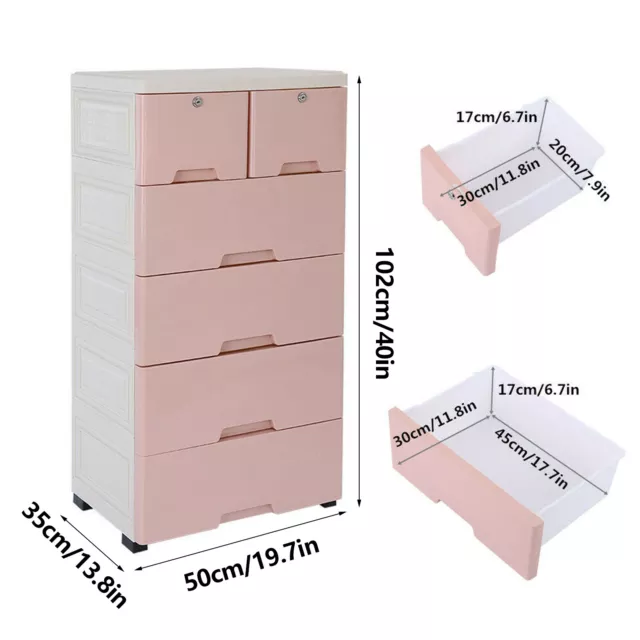 6 Drawer Dresser Furniture Bedroom Organizer Chest Freestanding Storage Cabinet