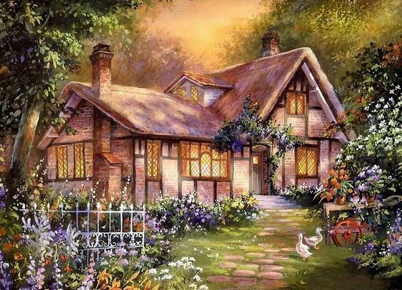 UK , Scenery Diamond Painting  Kit, FULL DRILL, Square Diamonds