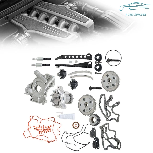 FOR FORD F150350 5.4L Timing Chain Kit+VVTi Gears Solenoid Valve+Water