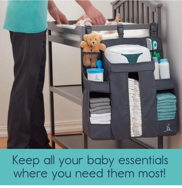 hiccapop Hanging Diaper Organizer for Changing Table, Cribs and Walls, Diaper St