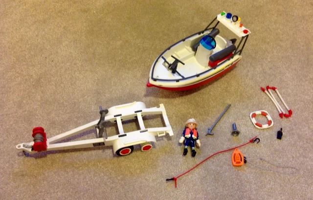 PLAYMOBIL 4823 FIRE Boat And Trailer PicClick UK