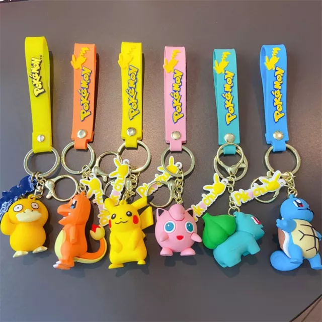 OG Pokemon 3D Keychain Keyring Bag Accessory Pikachu Squirtle Charmander Psyduck