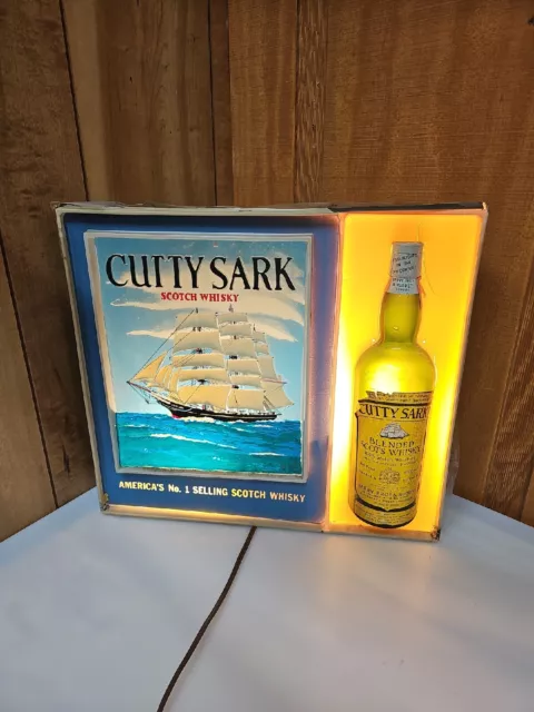 Cutty Sark Scotch Whisky Bar Light Lamp Not Neon Ship Boat Bottle RARE