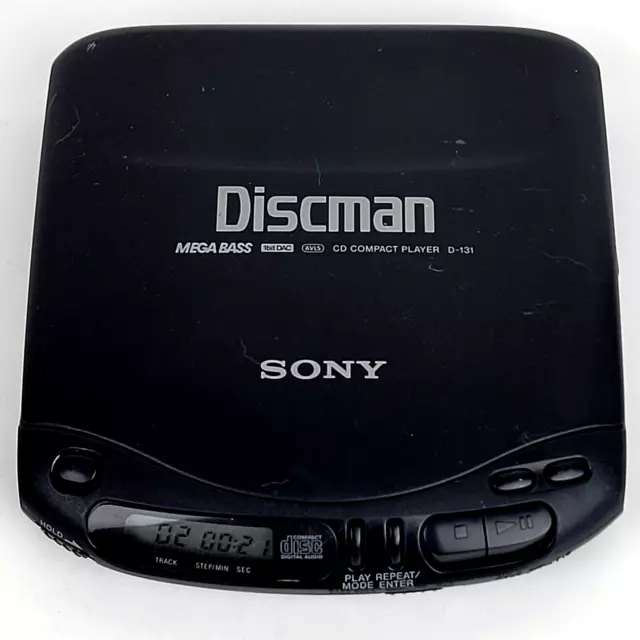 Sony Discman D-131 Portable CD Player Mega Bass - Tested & Working
