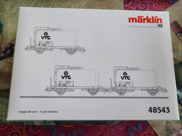 Marklin Ho 48543 Italien (FS) Patiné 3 Pétrole Réservoir Voiture Set - Nib Era