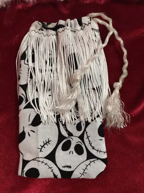 Wicca Pagan Tarot Card Satin Drawstring Mojo Bag Pouch 7” X 4”