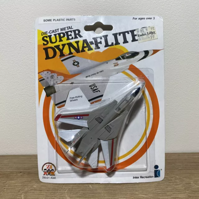 Zee Toys Super Dyna-Flites F-14A Tomcat Druckguss Metalldruckflugzeug 1983 Neu