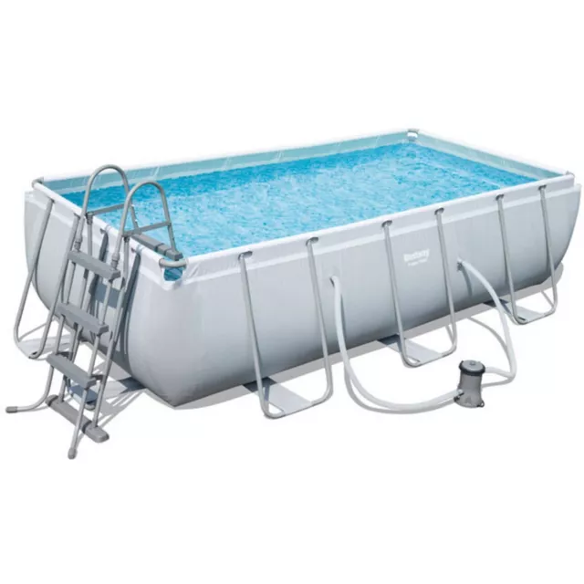 ​Bestway Power Steel Frame Pool, Komplettset, eckig, 404 x 201 x 100 cm