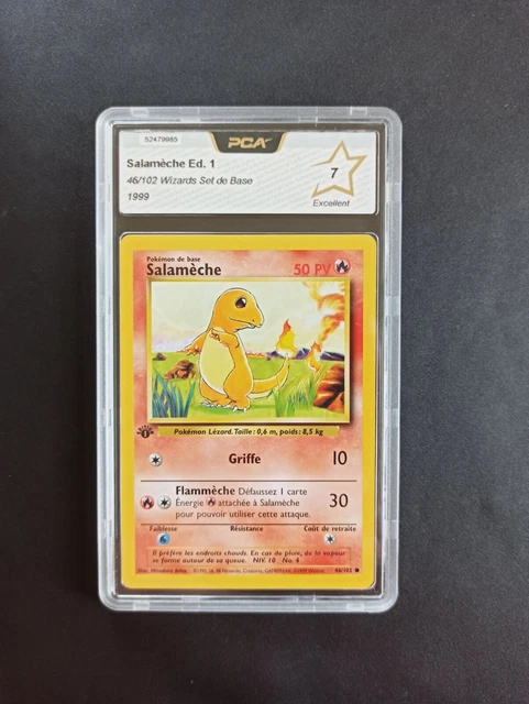 Carte Pokémon Salamèche 46/102 Edition 1 - Set de Base - FR - PCA 7