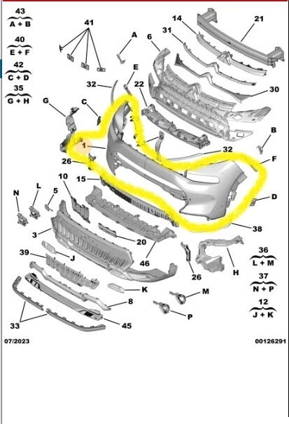 Paraurti Posteriore Porta Battente Con 4 Tracce Sensori Citroen Nemo-Combi 2007 Oe  735489455 - 735666169 - 735460427 - 7410Gl - 7410Jv - 1623963480 main image 1