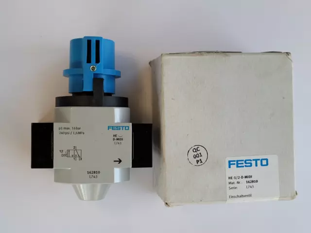 Valvola di accensione FESTO HE-1/2-D-MIDI 162810 - NUOVA/IMBALLO ORIGINALE - worldwide shipping
