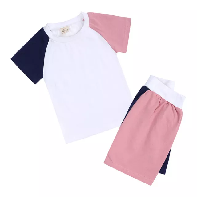 Toddler Girls Short Sleeve T-Shirt + Shorts Tracksuit Summer Outfit Clothes Set