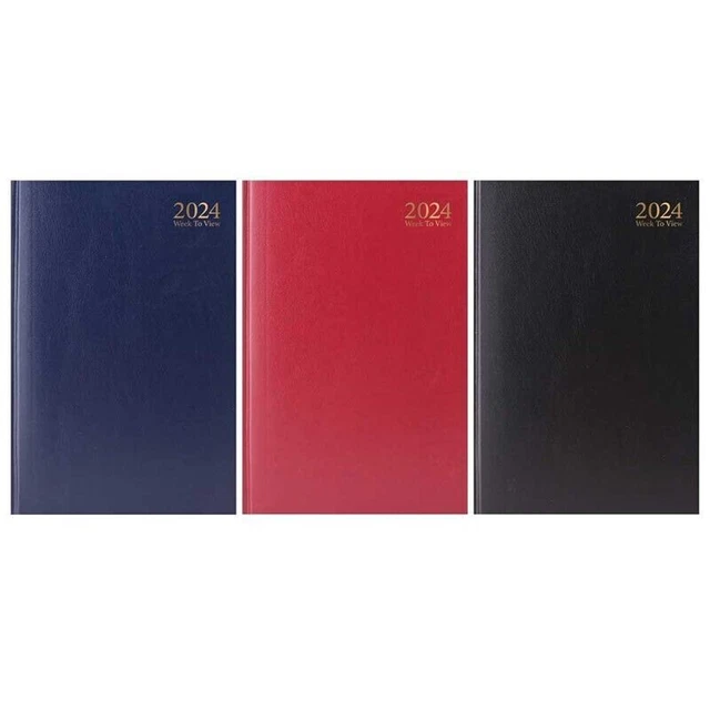 2024 A4/A5/ DIARY Week to View / Page a Day / Desk Diary Hard Backed