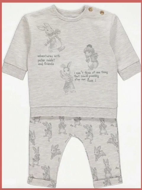 Felpa e leggings grigi Peter Rabbit bambini nuovissimi