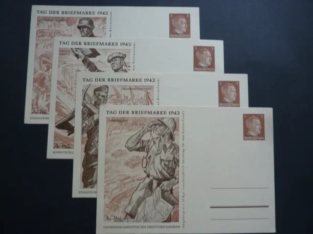 Ukraine  Tag der Briefmarke 1942 Ganzsache kompletter Satz P3