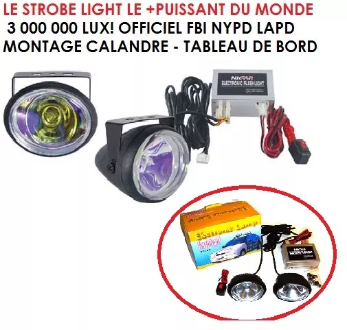 Strobe Light Qualite Marine Visible A 3Km Type Police Fbi Coast Guards Genial !