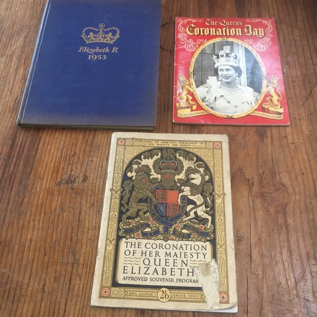 Vintage Official Coronation Queen Elizabeth ll Souvenir Programs & Book
