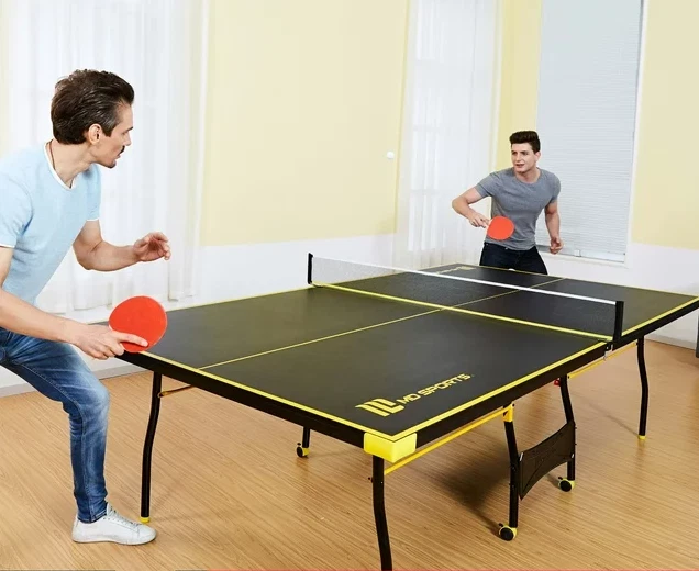 Official Size Foldable Indoor Table Tennis Ping Pong Table Balls Paddles Net Set