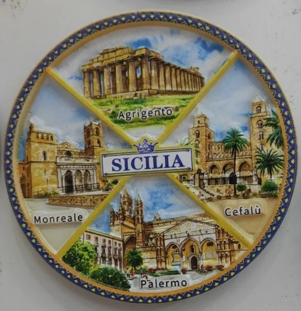 CALAMITA MAGNETE Magnet da Frigo Fridge SOUVENIR Sicilia Sicily trapani messina
