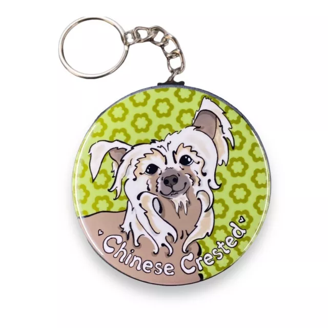 Retro Chinese Crested Keychain Handmade Key Ring Accessories Gift 2.25"