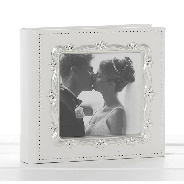 Álbum de fotos blanco de memoria de boda 6x4