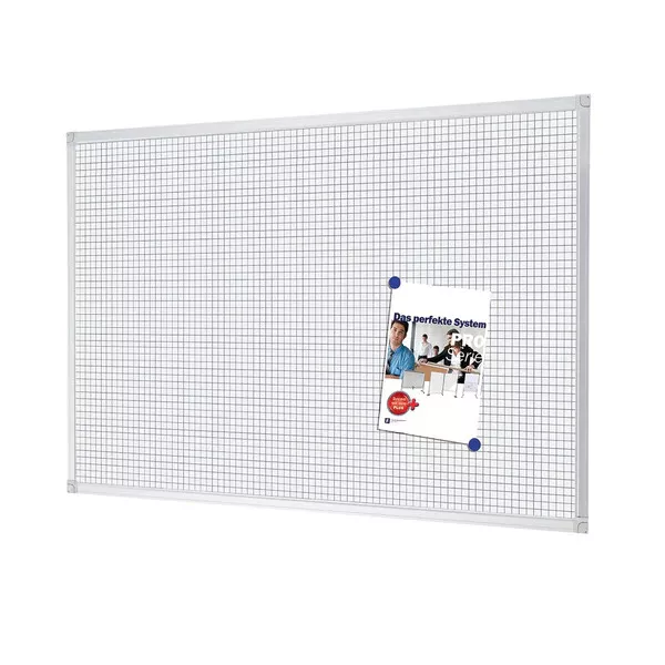 Tableau Blanc Avec 10 X 10 MM Raster Speziallackiert Noir Magnétique Memoboard