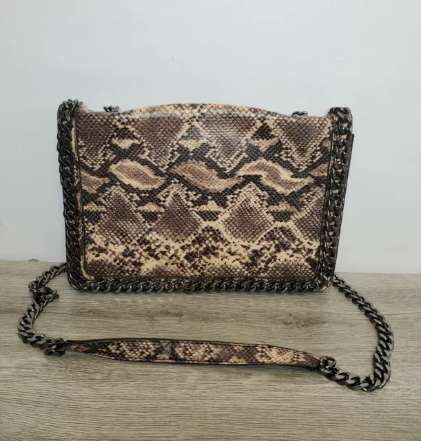 Aldo Snakeskin Chain Strap Cross Body Shoulder Bag