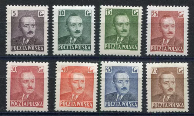 Poland 1950 Boleslaw Bierut Definitive Set Scott 490-496 Perfect Mnh