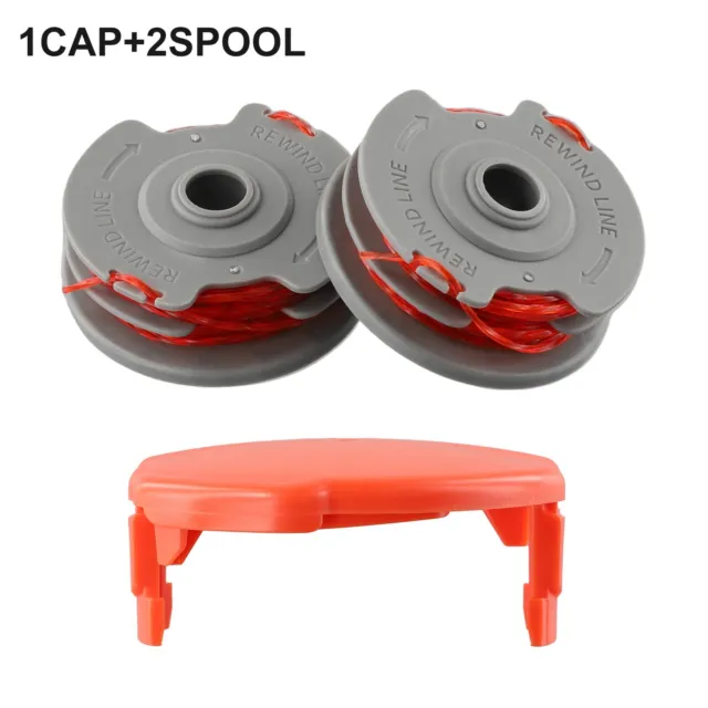 1x Spool Cover Cap+2x Spool For Strimmer Head Cover And Complete Spool And Line