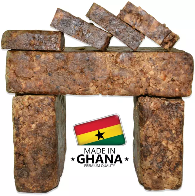 Raw African Black Soap Bar 100% Pure Natural Organic From Ghana Bulk Wholesale