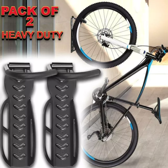🔥2x Bike Bicycle Rack Storage Hanger Wall Mounted Holder Hook Space Saver Stand