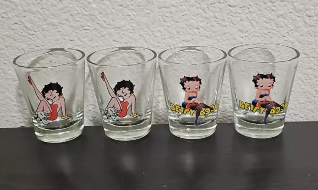 Betty Boop Glassware Set set of 4 Shot Glasses