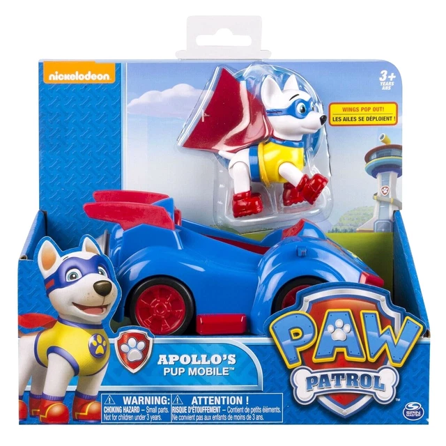 PAW PATROL APOLLO Genuine Toy Car Set Tracker Ryder Skye Scroll Action