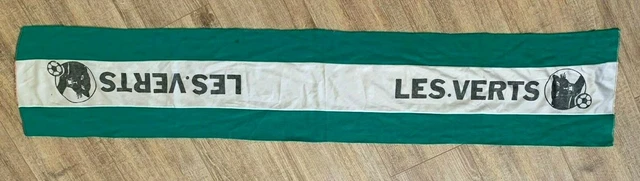 Écharpe Vintage ASSE Saint-Étienne – Rare, Supporter, Club Français (années 80/90)