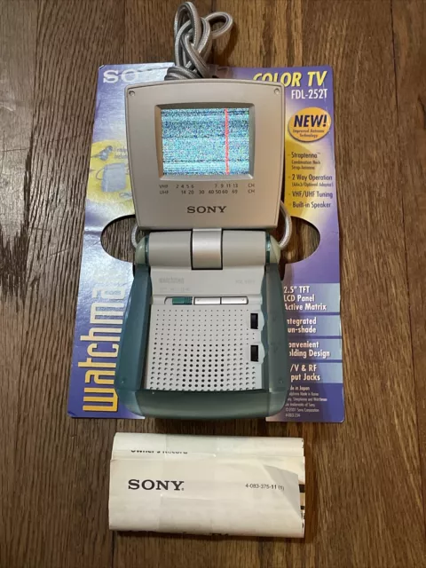 Sony FDL-252T Portable Watchman LCD Color Television TV - With Manual - Tested