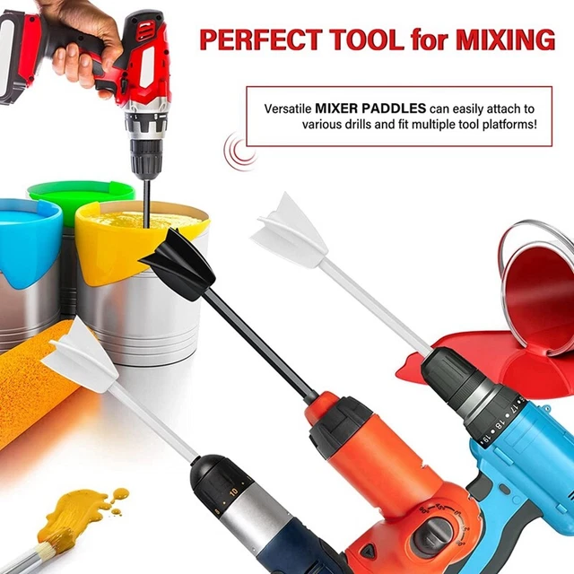 4 Pcs Epoxy Mixer Attachment for Drill, Reusable Paint and Resin Mixer Padd C9F8 2