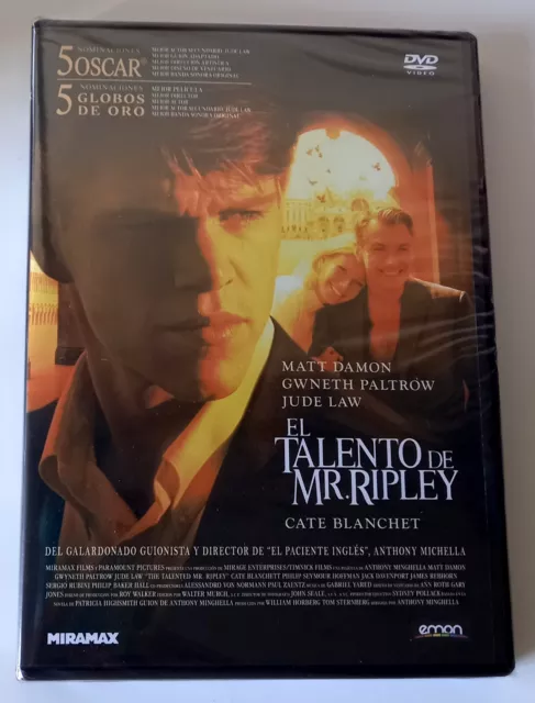 El Talento De Mr. Ripley - Dvd - Matt Damon - Gwneth Paltrow - Jude Law - Remake