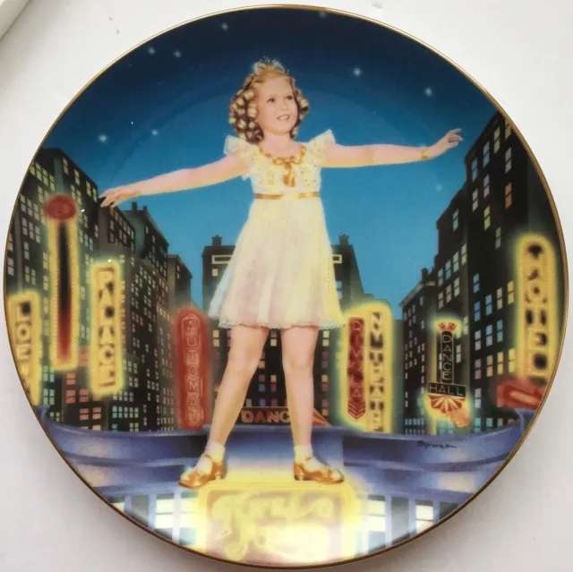 Vintage Shirley Temple Little Miss Broadway Danbury Mint Plate
