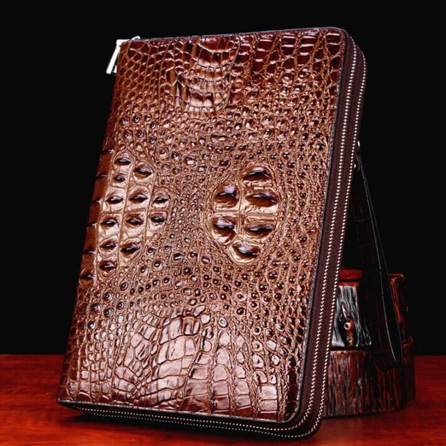 Men's luxury buisness Clutch real alligator crocodile skin leather envelope bag