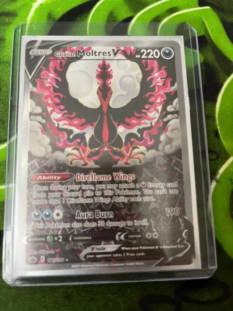 Pokemon Sword & Shield Chilling Reign Ultra Rare Galarian Moltres V #177 