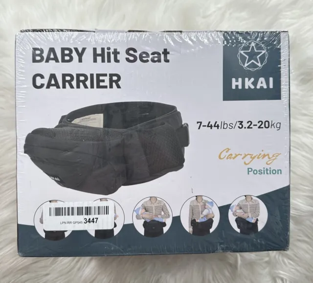 NUEVO asiento de cadera para portabebés de HKAI. 7-44 lbs/3,2-20 kg.