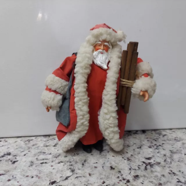 Santa Claus Christmas Figurine RUSS BERRIE & CO. / "FIrewood Santa"